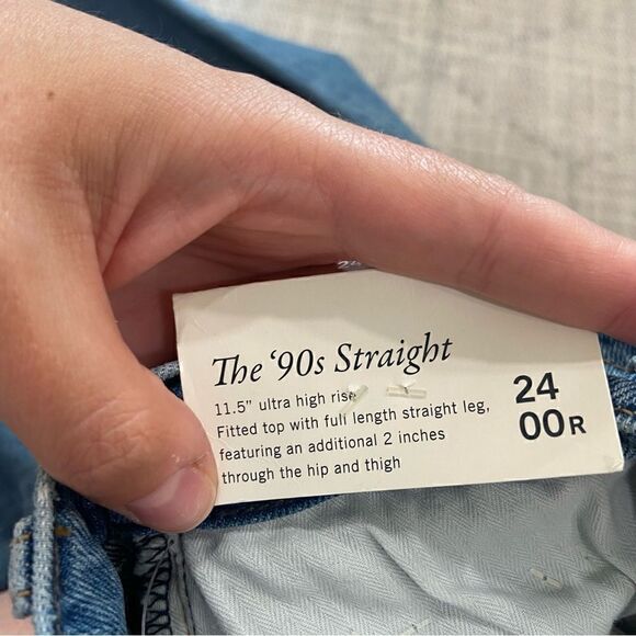 NWT Abercrombie 90s Straight Ultra High Rise Curve Love Jeans sz 24/00 - Picture 7 of 7